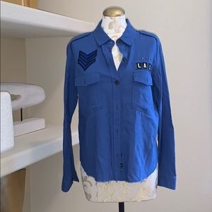 Rails "Loren" utility shirt w/ embroidered details